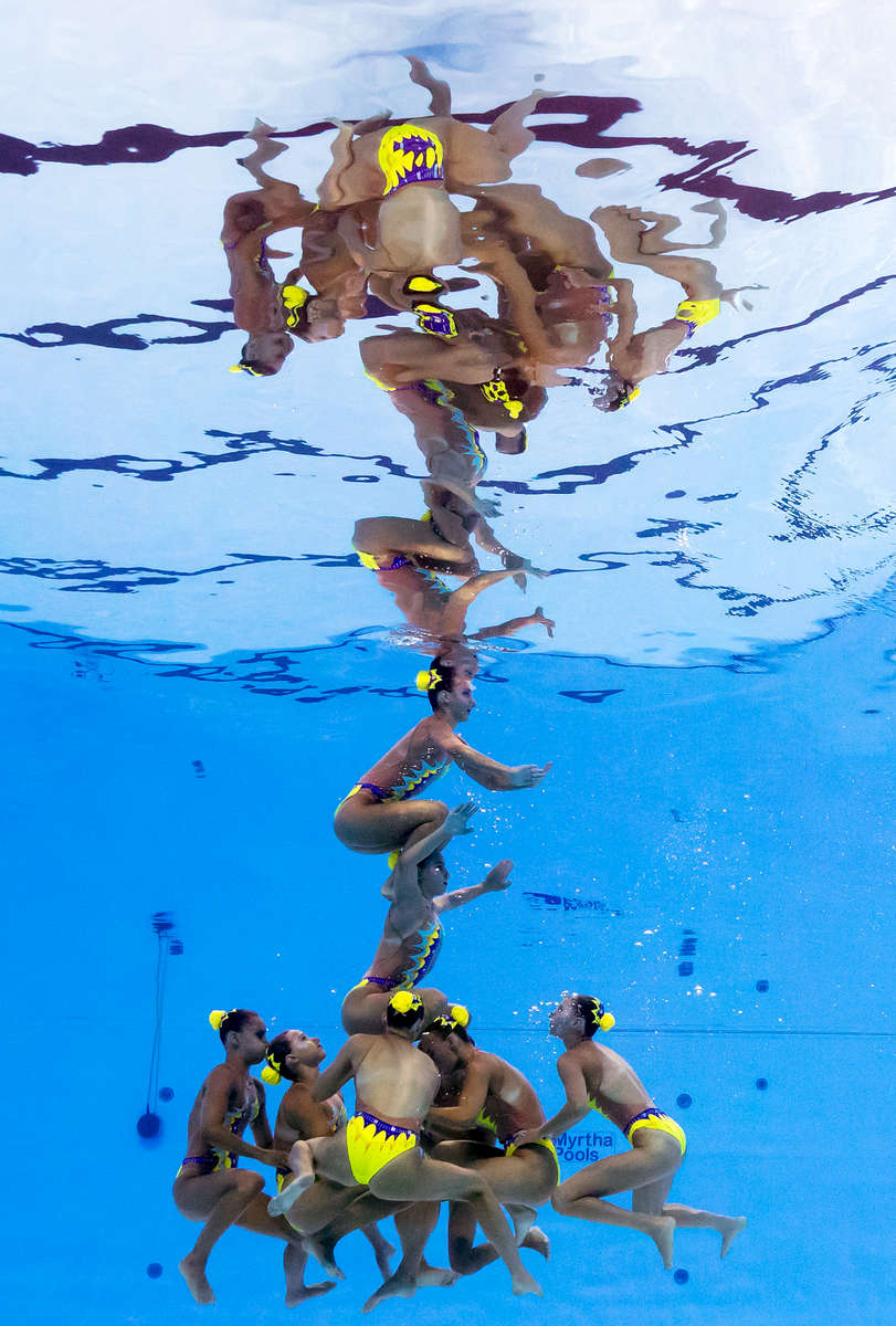 Slovakia compete during the Synchronised Swimming Team Free, preliminary round on day six of the Budapest 2017 FINA World Championships on July 19, 2017 in Budapest, Hungary 