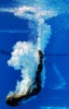 A diver practices on the 10 meter platform prior to competition at the XI FINA World Championships at the Parc Jean-Drapeau on July 20, 2005 in Montreal, Quebec, Canada.  
