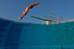 Toby Stanley of the USA dives during training at the Fort Lauderdale Aquatic Center on Day 1 of the AT&T USA Diving Grand Prix on May 10, 2012 in Fort Lauderdale, Florida. 