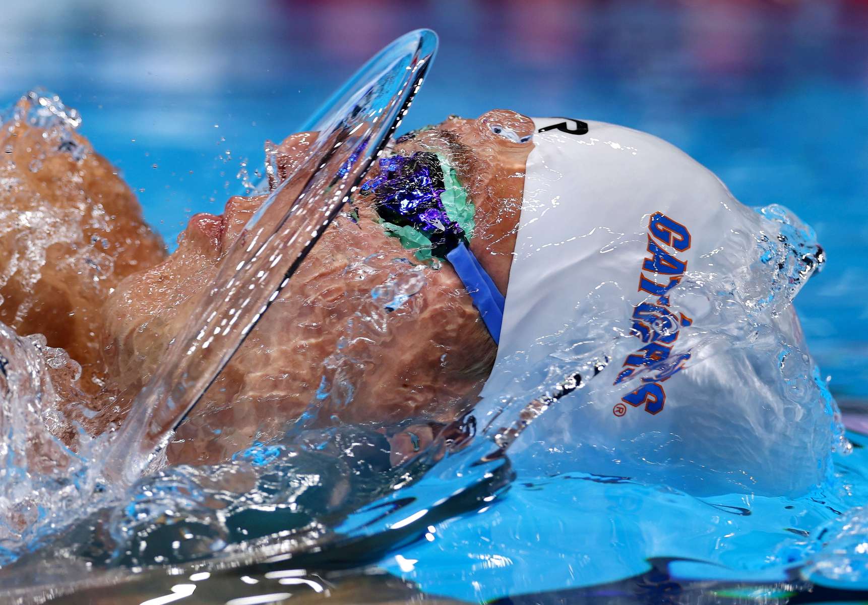 Amadeusz Knop of the United States competes in a preliminary heat of the Men's 200m backstroke on Day Five of the 2024 U.S. Olympic Team Swimming Trials at Lucas Oil Stadium on June 19, 2024 in Indianapolis, Indiana. 