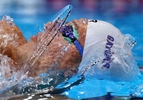 Amadeusz Knop of the United States competes in a preliminary heat of the Men's 200m backstroke on Day Five of the 2024 U.S. Olympic Team Swimming Trials at Lucas Oil Stadium on June 19, 2024 in Indianapolis, Indiana. 