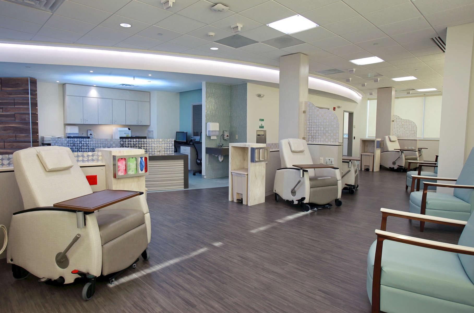 Infusion Room at Southern Ocean Medical Center in Manahawkin, New Jersey.  Photo By Bill Denver