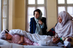 A female social worker visits the women’s psychiatric ward.  