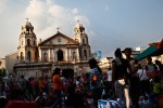 The busy market in front of the Quiapo church is situated across the Pasig river, 5 minutes drive from the bus terminals where the homeless persons live.  Philippines has a population of 90 million, but a source say 40% live in poverty.  