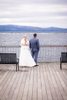 Megan and William Elope in Burlington Vermont, with their sun Chase. On the boardwalk at Waterfront Park.