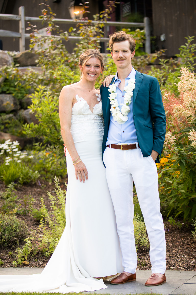 Kit and Keoki are wed at Mountain Top Inn, by wedding photographers eve event photo