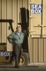 Seabox President Jim Brennan, Jr. with one of his company's military refrigeration containers. 