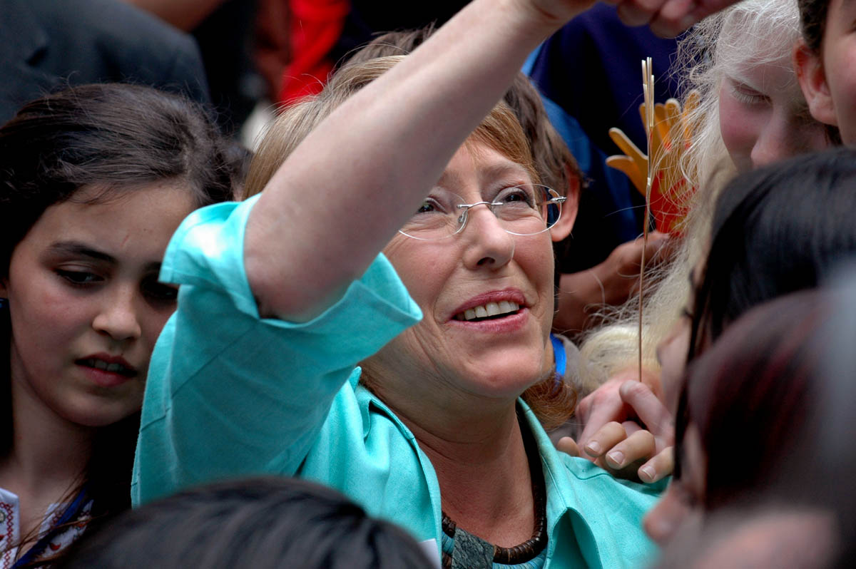 Former President Michelle Bachelet.  