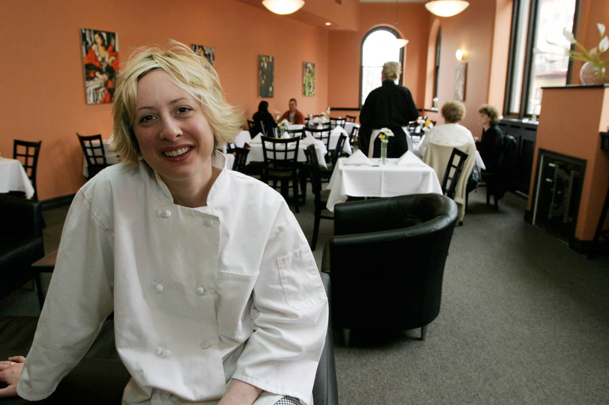 Portrait of Owner and Executive Chef in her restaurant in Phillipsburg, New Jersey 
