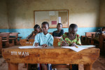 A class in session for 12-year-olds at the M Saranga Primary School outside of Moshi, Tanzania, on June 18, 2008. 