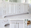 Dimensions:  Width 88{quote}Finish: White with Polished Nickel InlayHardware: Mother of Pearl