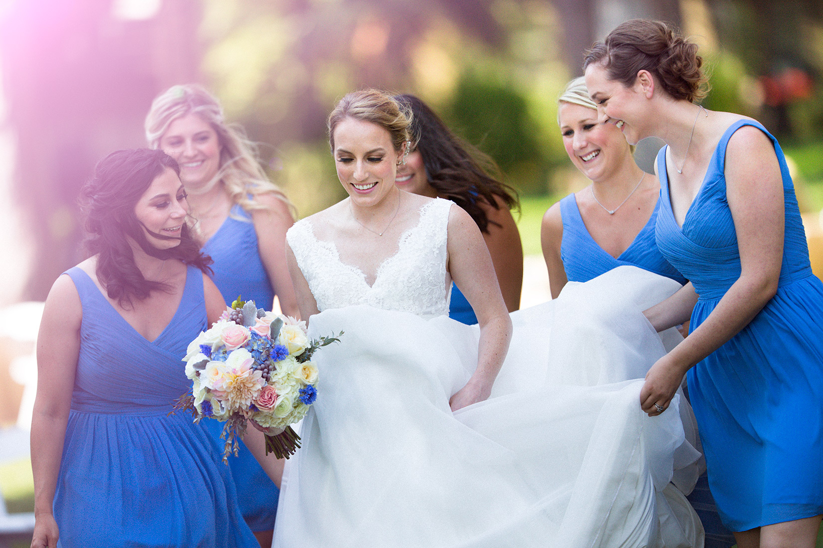 bridesmaids-and-bride-Hyatt-Tahoe