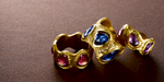 Rose cut Sapphires and 22 karat gold bands