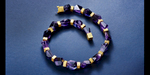 P necklace. 22 karat gold and Amethyst