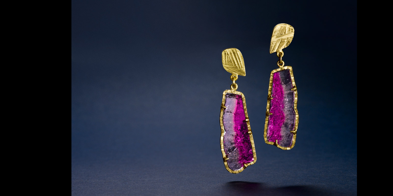 Bicolor tourmaline and 22 karat gold