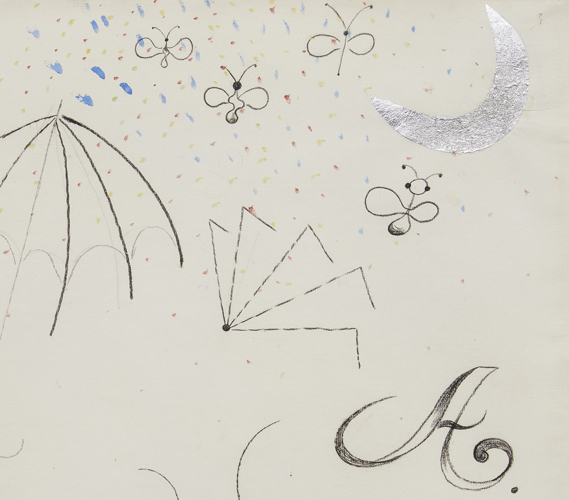 JOAN MIRÓ (1893-1983)61 x 47 cmLead pencil, pencil, watercolor and silver paper collage on paperUSD 1,500,000 