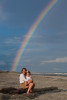 Rainbow stretches across the Isle of Palms for a beach photo session.