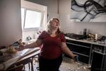 A building hit a direct hit by a rocket fired from Gaza in  Ashdod,  Israel  , May 17 2021 photographer: Kobi Wolf