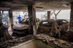 the damage of apartment after being hit by a rocket fired from the Gaza Strip over night, in Petah Tikva, central Israel, Thursday, May 13, 2021photographer: Kobi Wolf