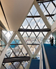 Intenal view of office breakout sections in Lord Foster's iconic tower.Client: Baizdon / Evans Randall