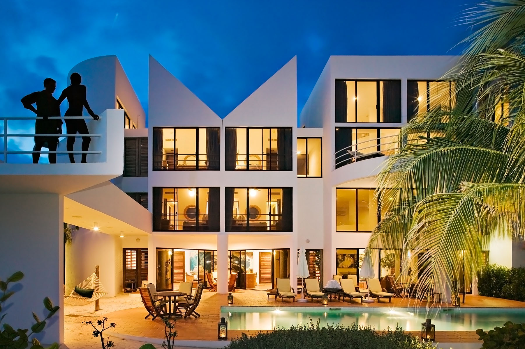 Super-prime new build villa 'Brazillian Emerald', designed by Myron Goldfinger on coast of Anguilla.Client: Telegraph Group
