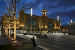 New public open landscaping scheme designed by Stanton Williams to the front of Cubitt's iconic station facade.Client: Network Rail