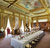 Dinner set-up in ornate HQ of worlds oldest scientific academy.Client: Royal Society