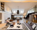 Photograph of contemporary high-end living area of interior in super-prime Hyde Park apartment