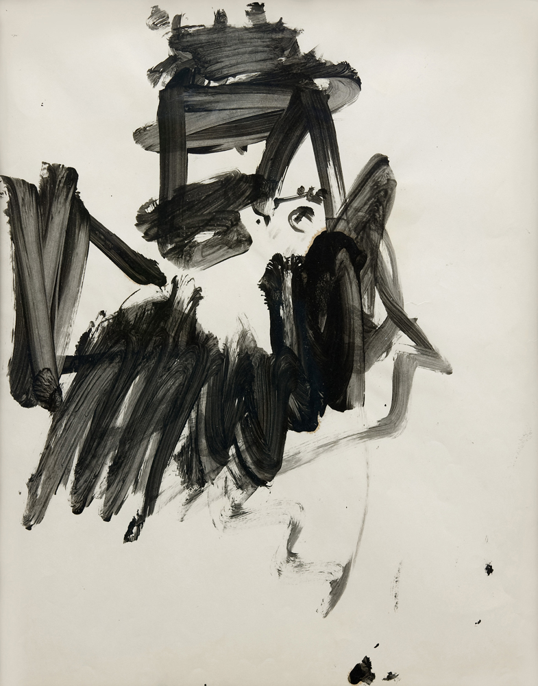 Willem DE KOONING (1904 – 1997)India ink on paper61 x 47 cm (24 x 18 1/2 in.)With a letter by Mr. Michael Luyckx, the nephew of Elaine de Kooning who was the executor of the Estate of Elaine de Kooning, confirming that the work was sold directly by the Estate.ProvenanceElaine De KooningPrivate collection (Acquired from the estate of the above)