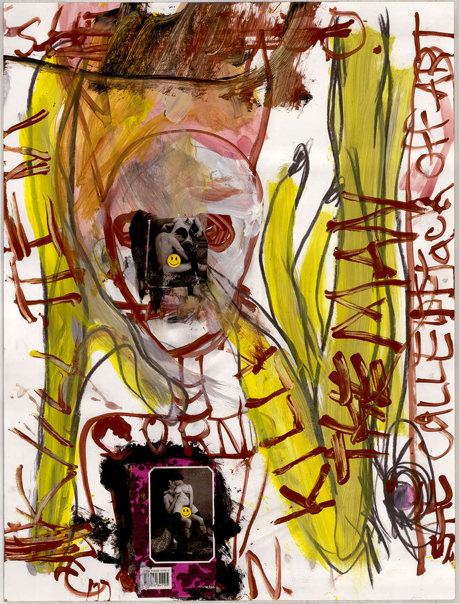 Paul McCARTHY (b. 1945), Benjamin WEISSMAN (b. 1957), Naotaka HIRO (b. 1972)Acrylic, collage, watercolor, graphite on paperFramed size: 26 x 20 in (66.04 x 50.8 cm)Please click HERE for full fact sheet