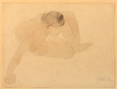 Auguste RODIN (1840-1917)Graphite and watercolor on wove paper mounted to original board25 x 32.5 cmMonogrammed in graphite at the bottom right: ‘A. R.’ and signed over it: ‘Aug. Rodin’