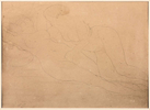 Auguste RODIN (1840-1917)Graphite on wove paper mounted to board24.1 x 31.8 cmSigned in graphite at the bottom left: ‘A. R.’Inscribed on the verso on the board with stencil, black ink: ‘A. Rodin /Drawing /Frame’n°153; annotated with brush: a picture framer label 106; ‘Moirinat’