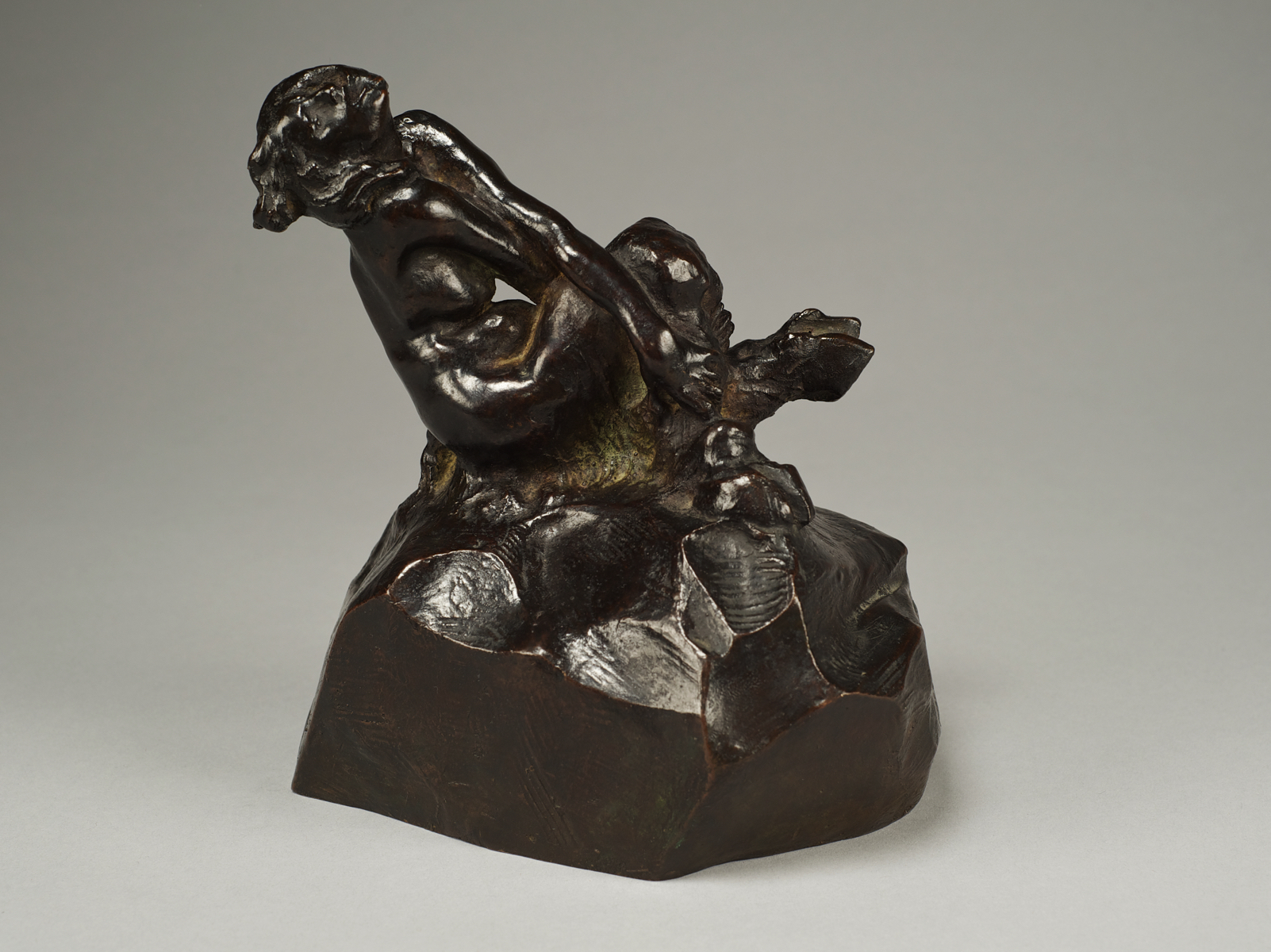 Auguste RODIN (1840-1917)The Zoubaloff FaunesseBronze with brown patina7 x 4 1/8  x 5 7/8  in (17,8 x 10,5 x 15cm) Edition of 7The present cast was executed before 1914 Signed 'Rodin' on the rock