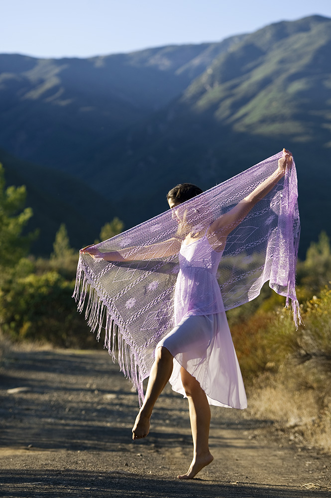 Annalyse Olivas, 21, from Ojai, Calif., is soaking in the sun while along the hiking trail of Matilija Canyon in Ojai, Calif., dancing with a shawl from the costume rack at Nordhoff High School on Tuesday, November 15, 2011. Olivas picked up dancing through an ex-boyfriend who was a hip hop dancer when she was 16 years old; he was her inspiration to begin dancing.