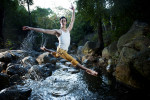 Zaiah Jones, 18, from San Francisco, Calif., is ballet dancing in the creek off the Cold Springs Trail in Santa Barbara, Calif., on Thursday, December 8, 2011. Since Jones was 8 years old he has had the pleasure to dance with Castro Valley Performing Arts, San Francisco Ballet School, and Berkely City Ballet.