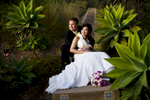 Groom, Jeff Grant, 38, from Huntington Beach, Calif., is with his bride, Eva Wu, 30, from El Monte, Calif., watching the sunset together after just becoming Mr. and Mrs. Jeff Grant at an ocean view home in Malibu, Calif., on Saturday, October 27, 2012. The two were wed under a gazebo for an intimate ceremony with their close friends and family. Mr. Grant said, {quote}I love her personality,{quote} he continues, {quote}when we are together everything is easy, natural, and we have a good time.{quote} Mrs. Grant said, {quote}He makes me laugh all the time,{quote} she continues, {quote}He's sweet and spoils me all the time.{quote}