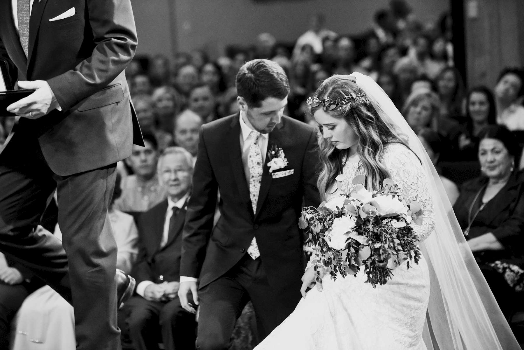 Beautiful bride, Karina Erikson, 21, marries her elementary school sweetheart, Matt Fabarez, at Compass Bible Church in Alsio Viejo, Calif., on Sunday, June 3, 2018 followed by dinner and speeches at Coto Valley Country Club in Coto De Caza, California.  The couple first and foremost follow Jesus Christ as their personal Savior and were ecstatic to celebrate their marriage with their closest friends and family.  The church members of about 600 people, witnessed their Lead Paster Mike Fabarez marry his son and daughter in law. The tear-filled speeches, mother of the bride's gift to her daughter, first look, and sparkler exit were a few of the cherished moments during the Fabarez Wedding.(Photo by: Meagan Reidinger © 2018)