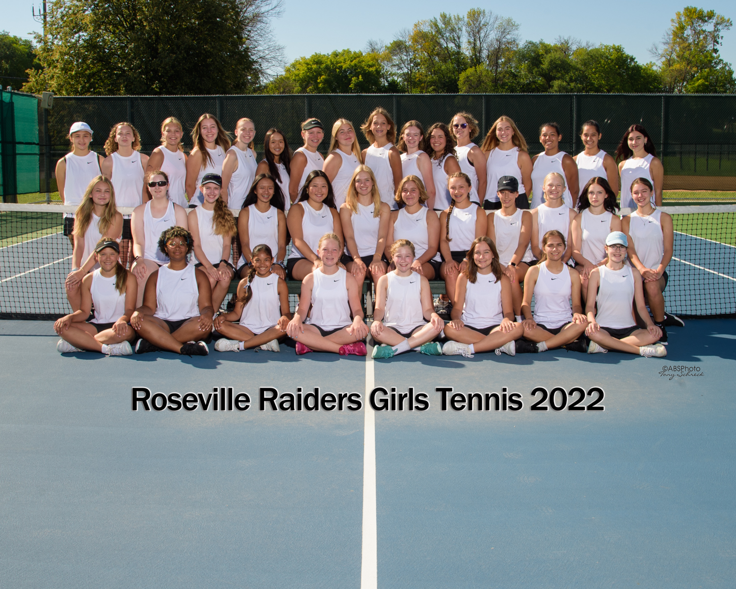 August 30, 2022; Roseville, Minnesota, USA; RAHS Girls Tennis Portraits at RAHS;  (Photo credit: {photog}Anthony Brett Schreck)RAHS Girls Tennis Portraits