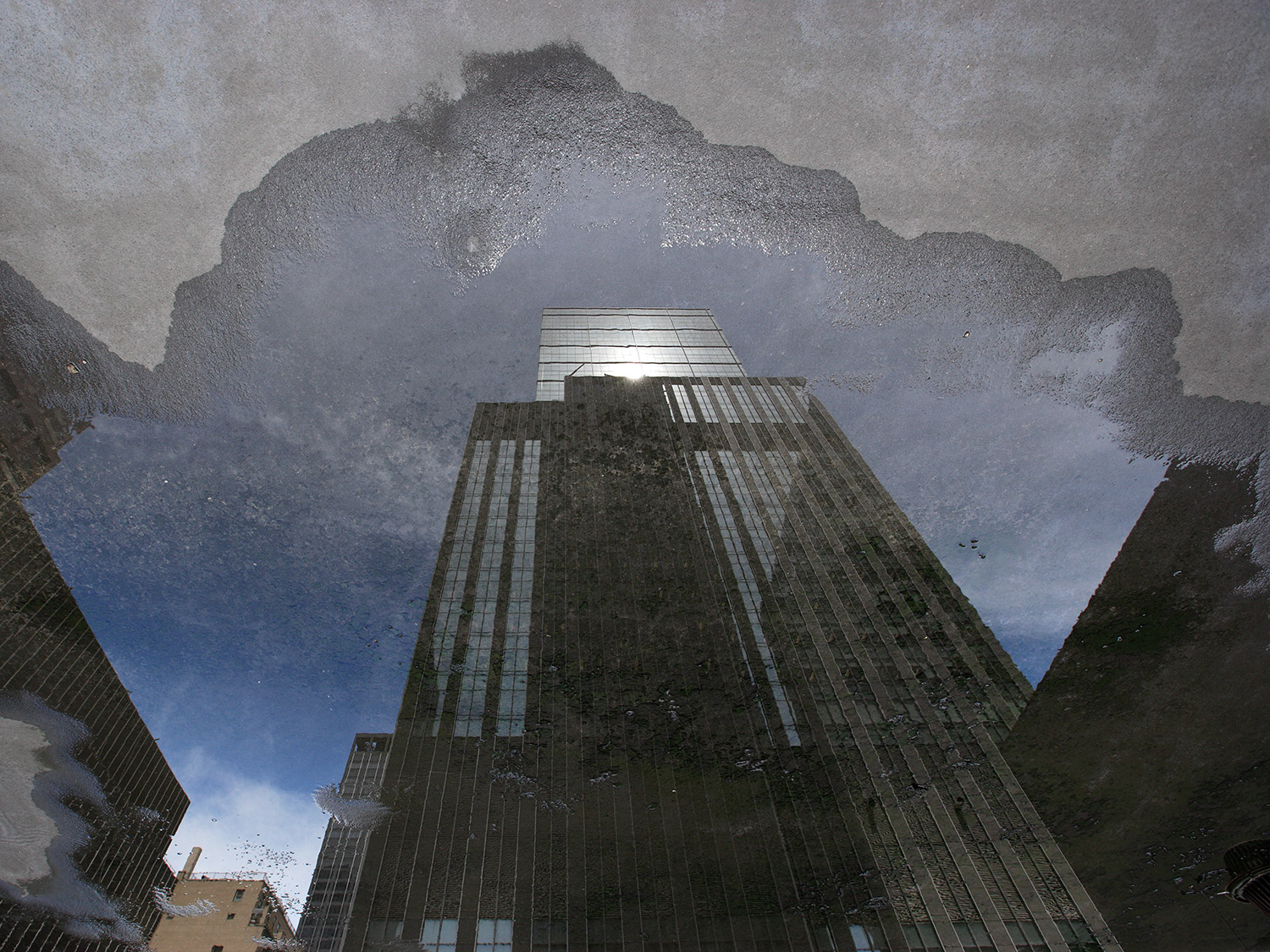 Time Life Rooftop Puddle · NYC
