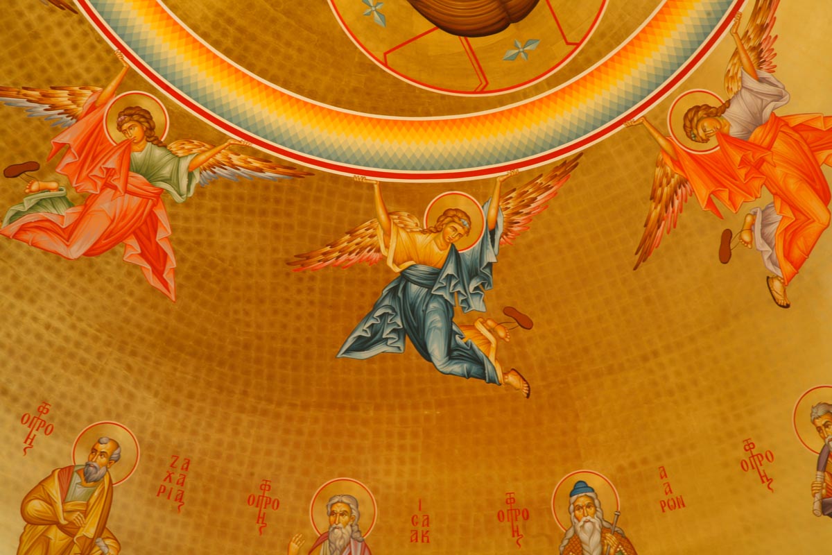 Angels and prophets surrounding Jesus Christ, Pantokrator