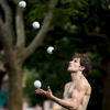 Noah Shipley juggles at Washington Square Park this summer.