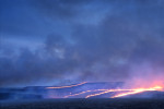 Photograph entitled Flint Hills burning at dusk