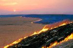 Photograph entitled Spring range burn, Kansas Flint Hills 