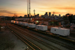 FEMA trailers in a railyard near downtown New Orleans. 