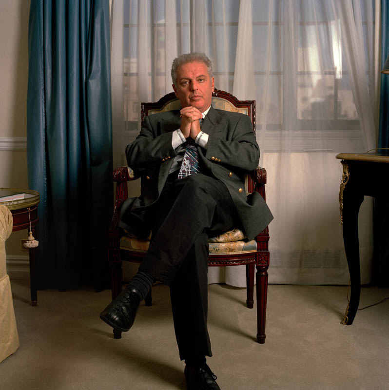 Classical Music conductor and pianist Daniel Borenboim photographed in a Eastside Manhattan Hotel. Cooyright The New York Times