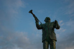 A statue of New Orleans famous native son Louis Armstrong.