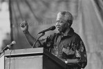 Mr. Mandela speaking on the campaign trail. Photo by Ozier Muhammad/The New York Times