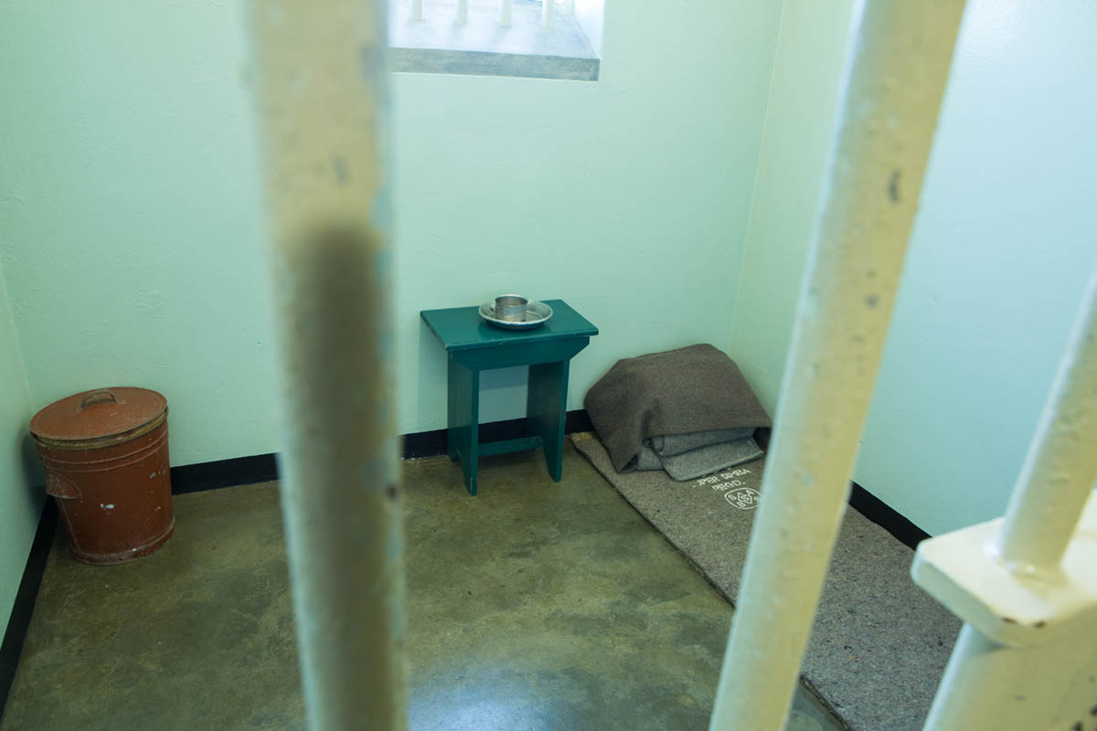 07-05-2013 - This is Mr. Mandela's cell which he occupied for almost 20 years.