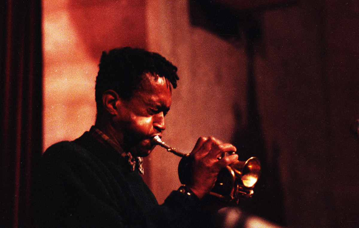 Cornetist Don Cherry performs in Riverside Church with Dewey Redman and others.