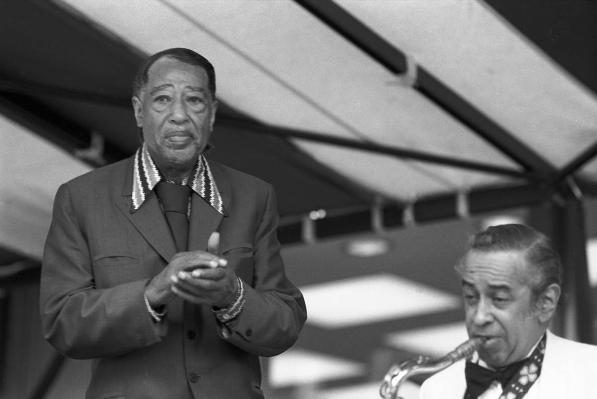 Chicago, IL Summer 1972  - Duke Ellington and his orchestra performed a free concert downtown near City Hall Plaza.. - Photo By Ozier Muhammad